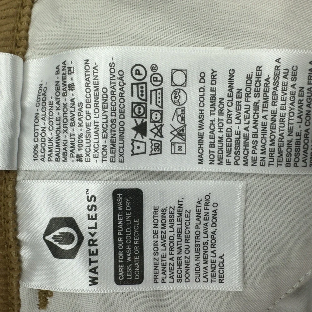 Levi's 94 Baggy Corduroy Pants Camel Tan Women's Size‎ 29 NWT Waterless